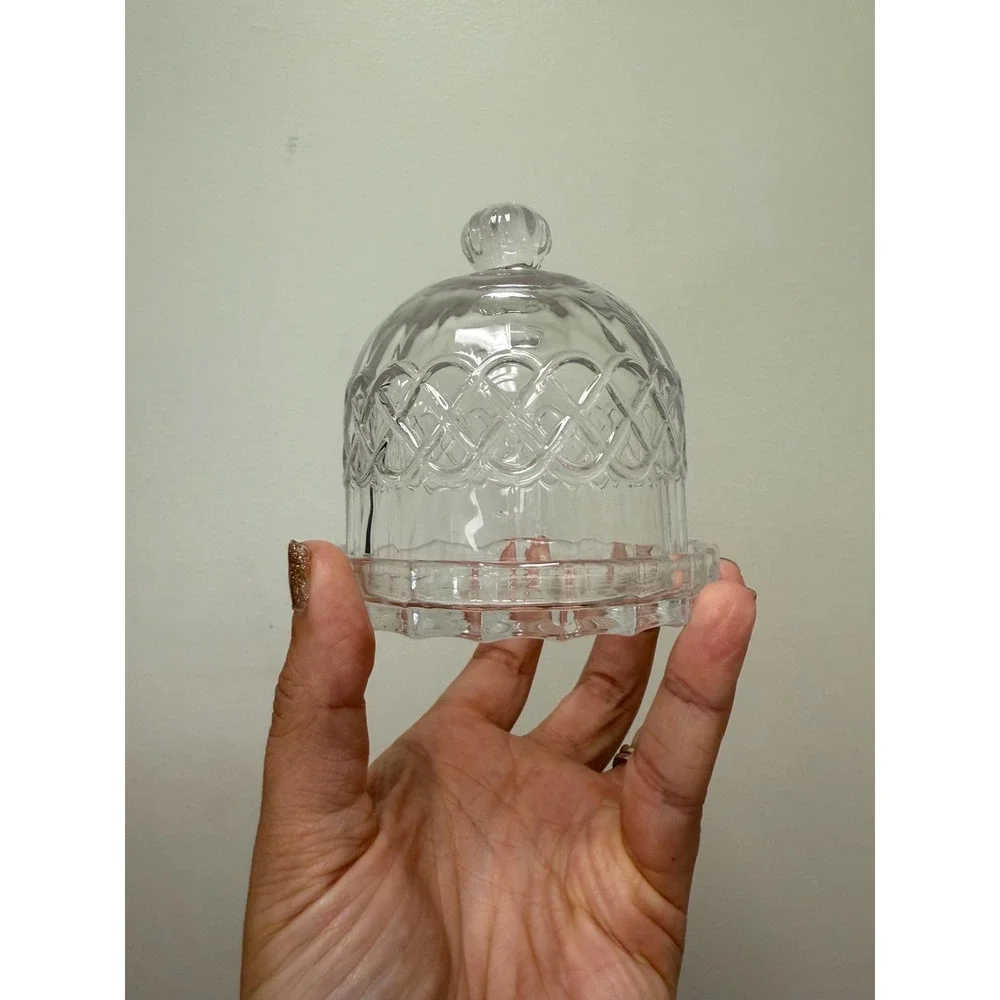 Cut‎ Glass Butter Dish with Lid: Elegant Cloche